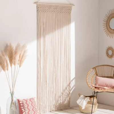 Image de Rideau 90x200 cm bohème macramé