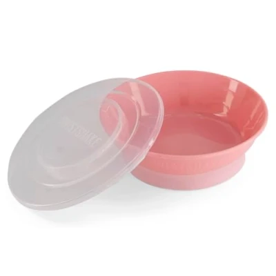 Afbeelding van Twistshake Peuterkommen met Afdichtende Deksel en siliconen ring Zelfvoeding, Voedselbakje voor baby kinderen peuter, Gemakkelijk te Reinigen, BPA Vrij, 6 Maanden+, Pastelroze