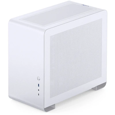 Afbeelding van Jonsbo U4 Mini Micro ATX Gehäuse, Tempered Glass weiß tower behuizing, Gaming PC behuizing Wit