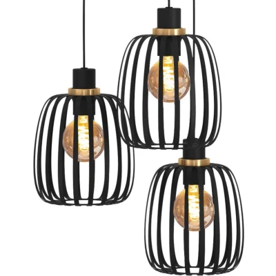 Afbeelding van EGLO Pocicas Hanglamp E27 Ø 35 cm Zwart/Goud