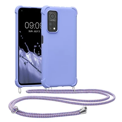 Afbeelding van kwmobile telefoonhoesjegeschikt voor Xiaomi Mi 10T / Pro Hoesje van siliconen met telefoonkoord In lavendel