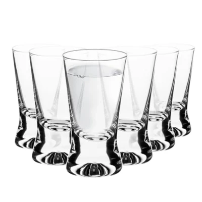 Afbeelding van KROSNO X Line Wodkaglazen, set van 6 glazen, 25 ml, collectie, ideaal voor thuis, restaurants en recepties, vaatwasmachinebestendig