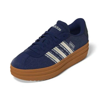 Image de adidas Femme VL COURT BOLD SHOES, Dark Blue/Cyber Metallic/Aurora Ink, 39 1/3 EU
