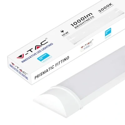 Afbeelding van V TAC VT 8 10 N Witte LED TL beslag Prismatisch Samsung IP20 10W 1000 Lumen 3000K 5 Jaar 30CM Modelnr: