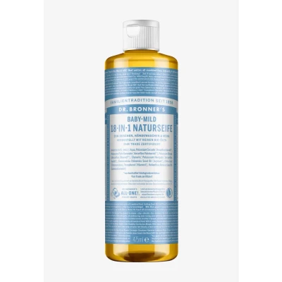 Afbeelding van Dr. Bronner ́s 18IN1 Liquid SOAP Babymild Douchegel, Maat: 475 ml,