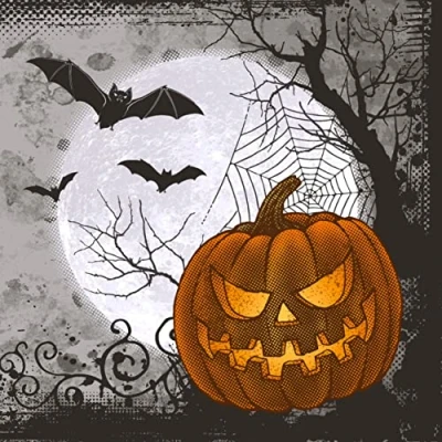 Afbeelding van Halloween pompoen papieren servetten, 20 stuks