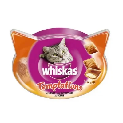 Afbeelding van Whiskas Temptations Verwensnacks Rund 60 g