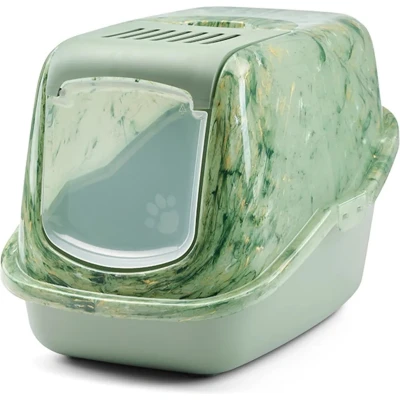 Afbeelding van Nestor kattenbak marble green 56 x 39 38 cm