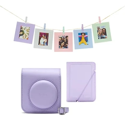 Afbeelding van Fujifilm Instax Mini 12 accessoires Cameratas, fotokaarten met clips &amp; fotoalbum Lila Paars