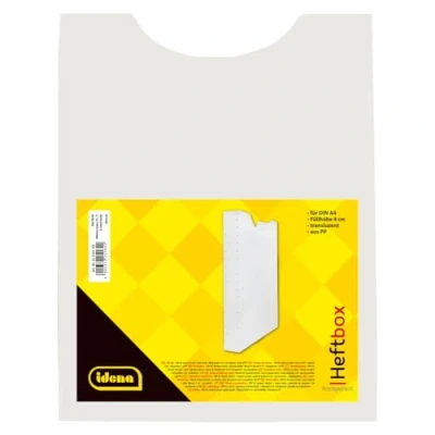 Afbeelding van Idena 225164 A4 documentmap staand formaat, 4 cm dik, transparant