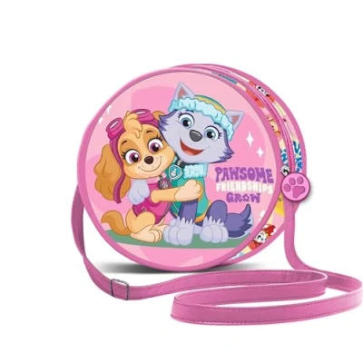 Afbeelding van Paw Patrol schoudertas, rond, Roze, 18,5 x cm, één maat, Ronde vriendschap, schoudertas vriendschap