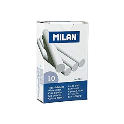 Afbeelding van Milan Schoolbordkrijt 8 Cm Wit 10 Stuks