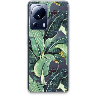 Afbeelding van Case Company® hoesje geschikt voor Xiaomi 13 Lite Bananenbladeren Soft Cover Telefoonhoesje Bescherming aan alle Kanten en Schermrand