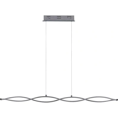 Afbeelding van Lucande Hanglampen 2lichts acryl, roestvrij staal, aluminium H: 7.5 cm wit, chroom, zilver Inclusief lichtbronnen
