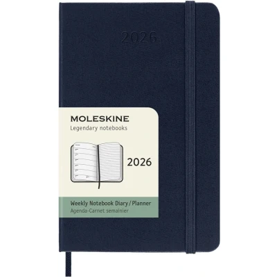 Image de Agenda civil Moleskine 2026 12 mois Semainier Format Poche Dur Bleu Saphir
