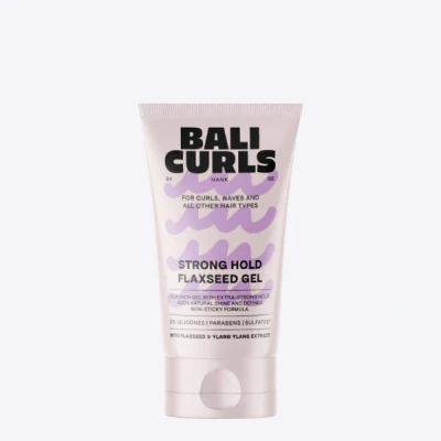 Afbeelding van Bali CURLS Strong Hold Flaxseed Gel Scrunch extra fort pour des boucles définies Tenue longue durée &amp; brillance naturelle Convient à la méthode bouclée Sans silicone 150 ml