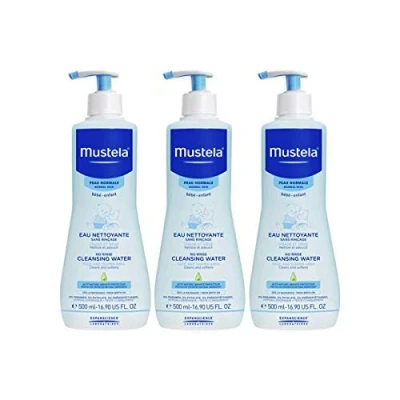 Afbeelding van Mustela Reinigingswater zonder uitspoelen normale huid, 3 x 500 ml