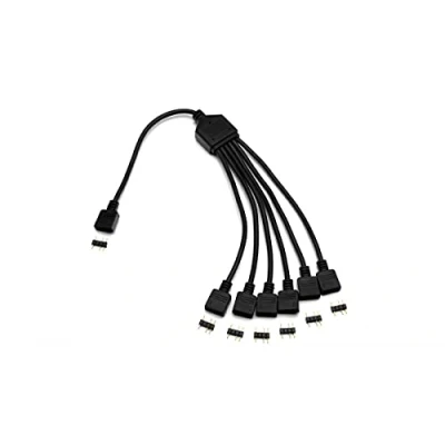 Afbeelding van EK Water Blocks D RGB 6 Fach splitterkabel zwart
