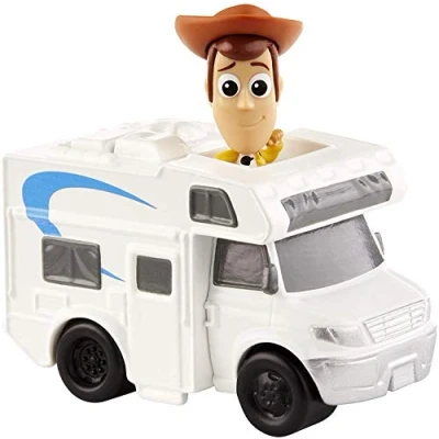 Afbeelding van Pixar Disney, Toy Story 4, Woody minifiguur met RV voertuig, miniatuurspeelgoed voor kinderen, GCY61