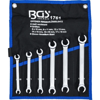Afbeelding van BGS Open ringsleutelset 8 x 10 17 19 mm 6 delig