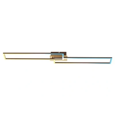 Afbeelding van Briloner Leuchten FRAME Wand &amp; plafondlamp 3145017 Incl. afstandsbediening CCT kleurtemperatuurregeling nachtlichtfunctie geheugenfunctie 110 x 24,8 7,8 cm