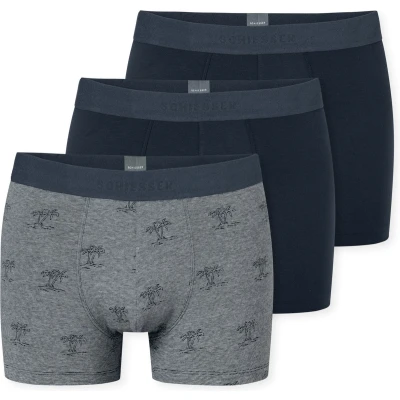 Afbeelding van Schiesser Short Heren 3 stuks Organic Cotton geweven elastische tailleband patroon meerkleurig 95/5