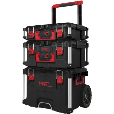 Afbeelding van Milwaukee Packout 1 + 2 3 Opbergkoffer Complete Delige Set