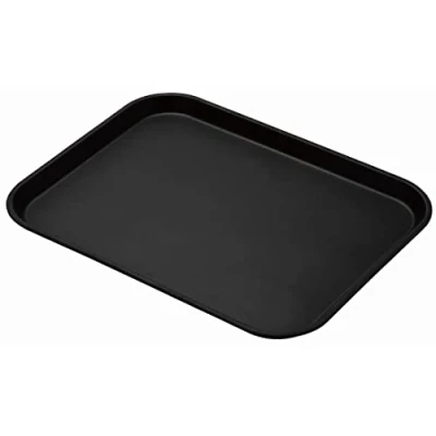 Afbeelding van Cambro Treadlite rechthoekig antislip glasvezel dienblad zwart 45,7x35,5cm