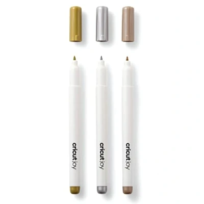 Image de Pack de 3 Marqueurs métalliques permanents Cricut Joy Or, Argent et Cuivre