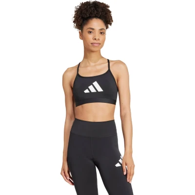 Afbeelding van adidas Performance Aeroreact BIG LOGO Graphic BRA Sportbh met light support, Dames, Maat: Large, Black