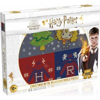 Afbeelding van Winning Moves Harry Potter Jigsaw Puzzle Christmas in the Wizarding World 1000 stukjes