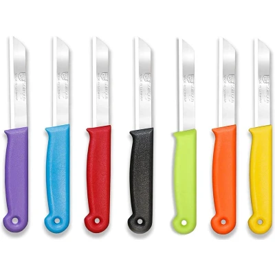 Afbeelding van Solingen Schilmesje RVS Glad 18,5 cm met &quot;Blade Cover&quot; Mix 7 stuks