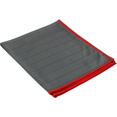 Afbeelding van Microvezeldoek Carbon 40 X 50 CM 5 stuks grijs met rode rand (gerecycled)