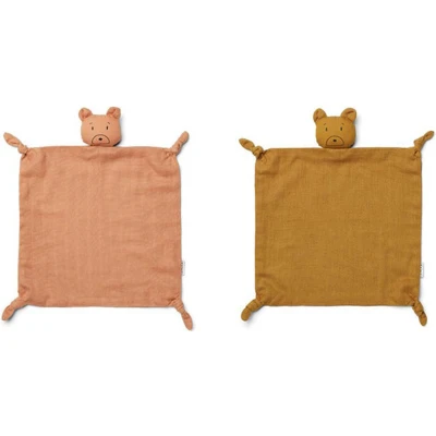 Afbeelding van Liewood Knuffeldoek Agnete Mr Bear Tuscany Rose 2pack