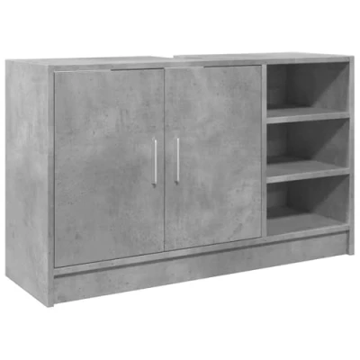 Image de vidaXL Armoire d&#039;évier gris béton 90x29x55 cm bois d&#039;ingénierie848125