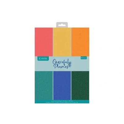 Afbeelding van CC Graceful Plumes Luxury Linen Card Pack A4