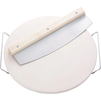 Afbeelding van Leifheit 3159 Pizzasteen Rond Met Mes