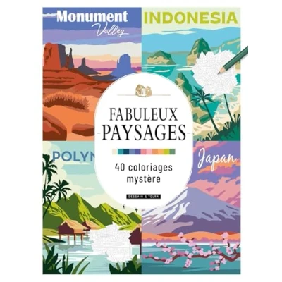 Afbeelding van FABULEUX PAYSAGES 40 COLORIAGES MYSTERE