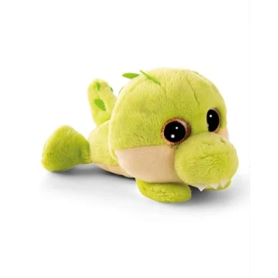 Afbeelding van Knuffeldier GLUBSCHIS krokodil Groggo Li 15cm groen zacht pluche, schattig om te knuffelen en spelen, voor kinderen volwassenen, een geweldig cadeau idee 61848
