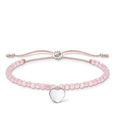 Afbeelding van Thomas Sabo Dames Armband 925 Zilver, Perlon/Nylon 34 Kleur steen One Size Roségoud 32017791