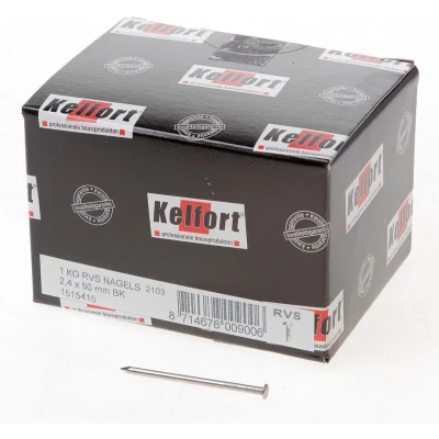 Afbeelding van Kelfort draadnagel bombe kop RVS 2.4 x 50mm 1kg