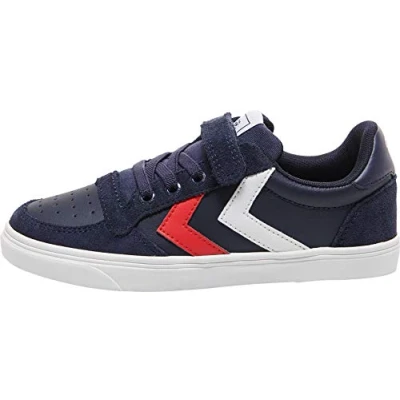 Afbeelding van Hummel Slimmer Stadil Sneakers laag voor kinderen, Maat: 30, Dark blue Veloursleer