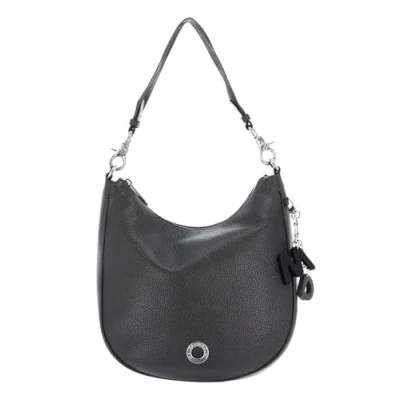 Afbeelding van MANDARINA DUCK Leren Schoudertas Mellow Lux Hobo Graphite Grijs