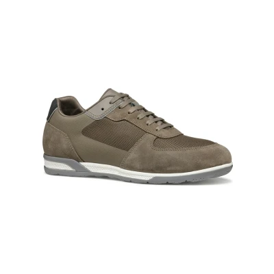 Afbeelding van Geox U Spherica Actif X3 Sneakers laag, Heren, Maat: 45, Dove grey Leer en textiel