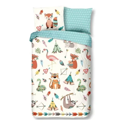 Afbeelding van Good Morning Kinderdekbedovertrek &quot;boho dieren&quot; Multi (140x200/220 cm) Katoen