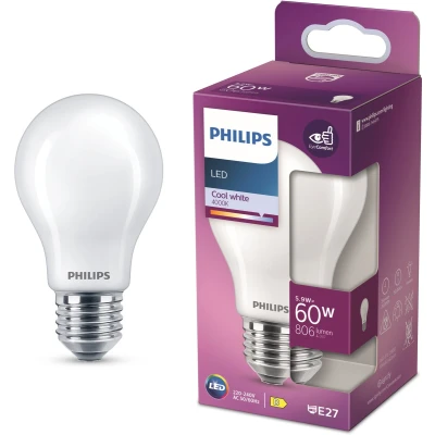 Afbeelding van Sferische Ledlamp Philips Equivalent E27 60 W E (4000 K)