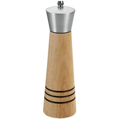 Afbeelding van Metaltex Peper of zoutmolen Kruidenmolen 21 cm Hout en RVS Handig in gebruik Zout