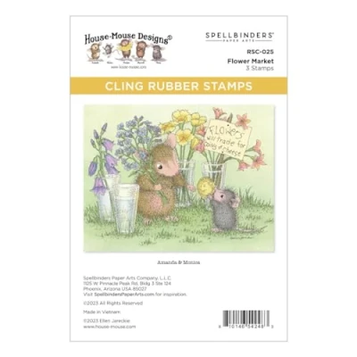 Afbeelding van Spellbinders Flower Market Cling Rubber Stamp (RSC 025)