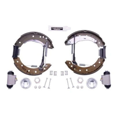 Afbeelding van HELLA Shoe Kit Pro 8DB 355 005 041 Remschijf, trommelrem Met wielremcilinder, stel element PEUGEOT: 206 Hatchback, 106 II 306 Hatchback