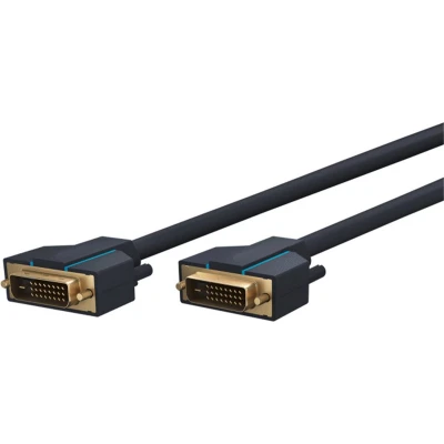 Afbeelding van DVI D Video kabel Dual Link 24+1 pins naar 5m Blauw